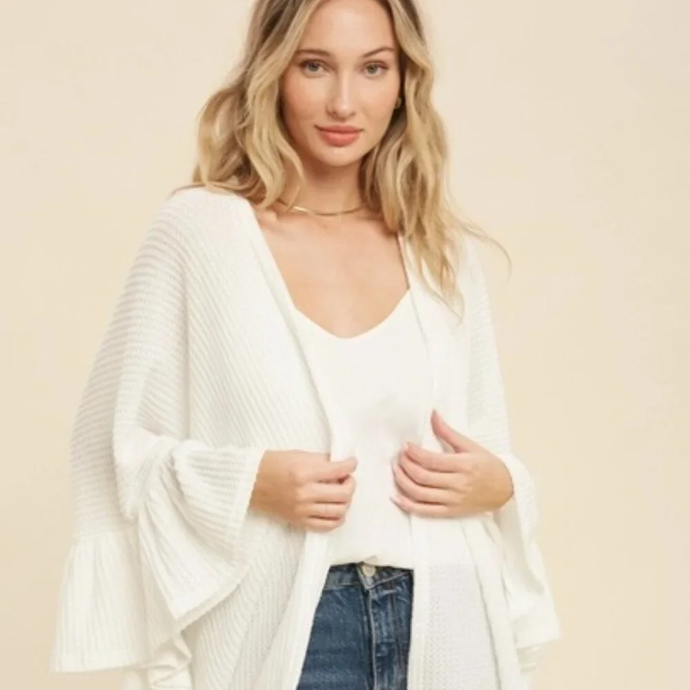 FINAL PIECES!!! ($16) Ruffle Hem Cardigan - Picture 2 of 8